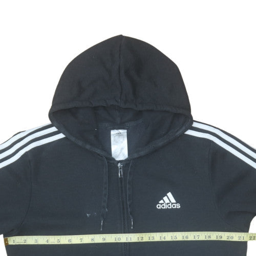 Mens UK Size M adidas Black Full Zip Hoodie