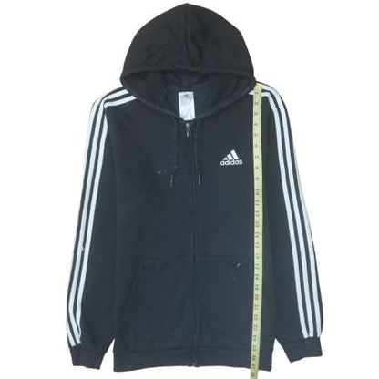 Mens UK Size M adidas Black Full Zip Hoodie