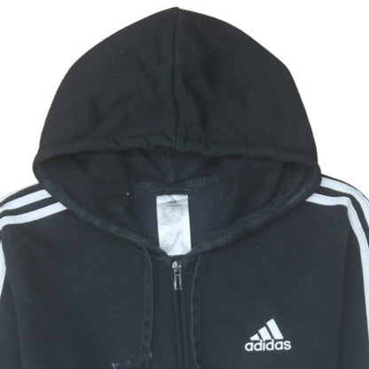 Mens UK Size M adidas Black Full Zip Hoodie