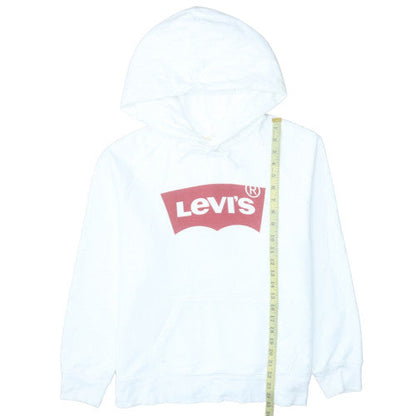 Mens UK Size M Levi's White Pullover Hoodie