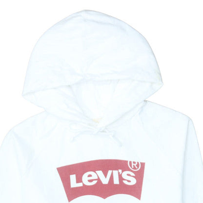 Mens UK Size M Levi's White Pullover Hoodie