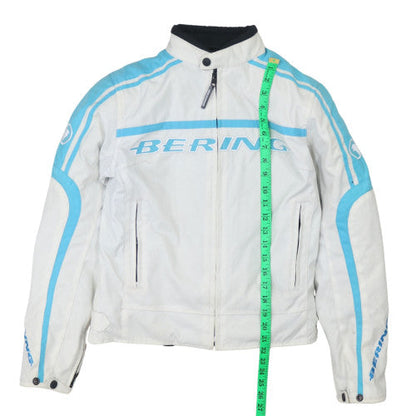 Bering Men's White Motorcycle Jacket M Waterproof Riding Coat