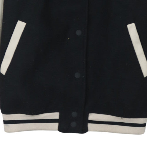 H&M Men's Black Varsity Jacket XS Regular Polyester