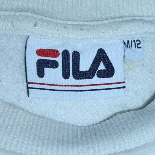 Womens UK Size 12 FILA White Pullover Sweatshirt