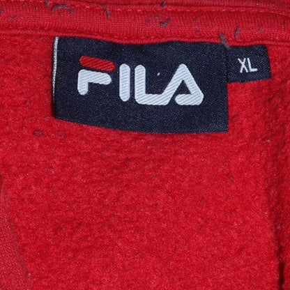 Mens UK Size XL FILA Red Pullover Hoodie