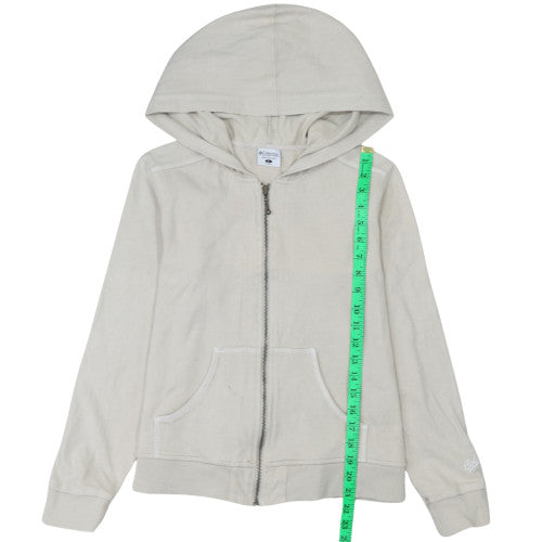 Womens UK Size L Columbia Beige Full Zip Hoodie