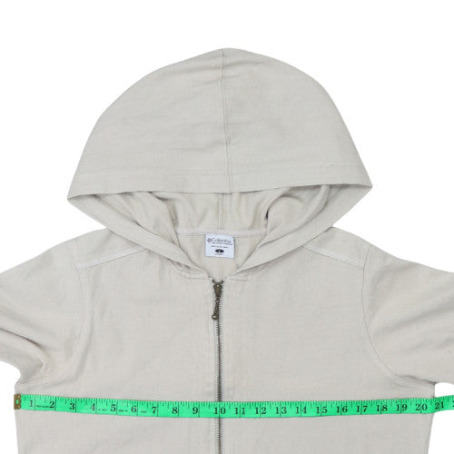 Womens UK Size L Columbia Beige Full Zip Hoodie
