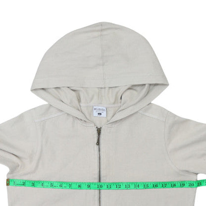 Womens UK Size L Columbia Beige Full Zip Hoodie