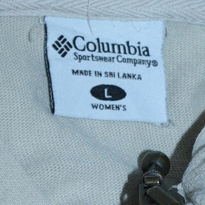 Womens UK Size L Columbia Beige Full Zip Hoodie