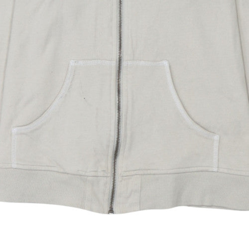 Womens UK Size L Columbia Beige Full Zip Hoodie