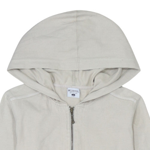 Womens UK Size L Columbia Beige Full Zip Hoodie