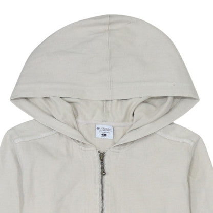 Womens UK Size L Columbia Beige Full Zip Hoodie