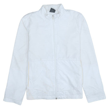 Nike Women White Full Zip Lightweight Jacket Size 8/10
