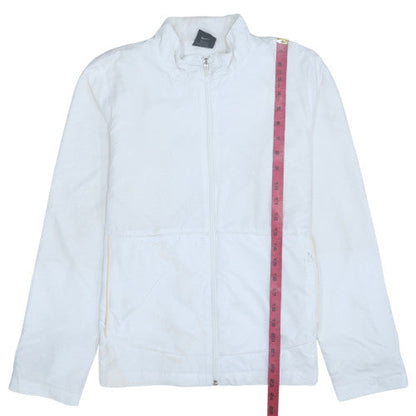 Nike Women White Full Zip Lightweight Jacket Size 8/10