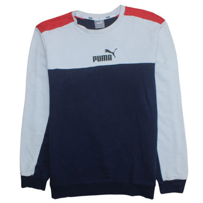 Mens UK Size L PUMA Blue Pullover Sweatshirt