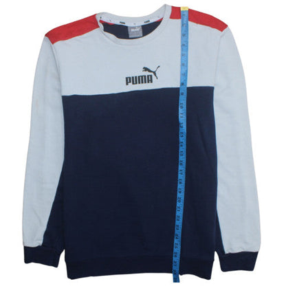 Mens UK Size L PUMA Blue Pullover Sweatshirt