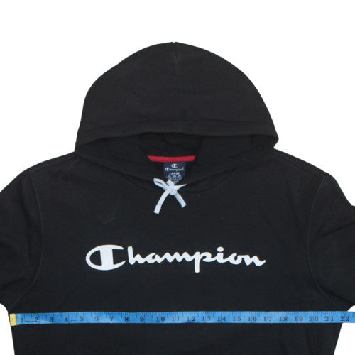 Mens UK Size L Champion Black Pullover Hoodie