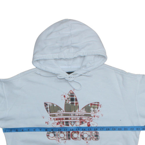 Womens UK Size 8 adidas White Pullover Hoodie