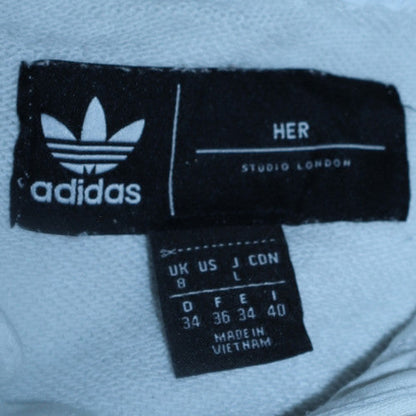 Womens UK Size 8 adidas White Pullover Hoodie