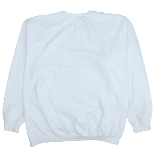 Womens UK Size 4XL Gildan White Pullover Sweatshirt