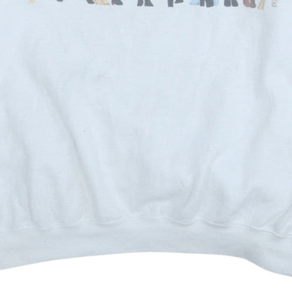 Womens UK Size 4XL Gildan White Pullover Sweatshirt