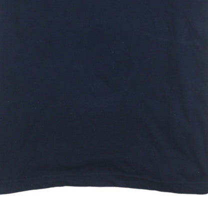 Adidas Men's Navy Blue Crew Neck Short Sleeve T-Shirt M Cotton