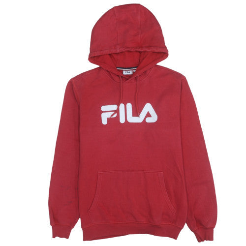 Mens UK Size S FILA Red Pullover Hoodie