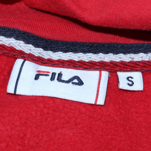 Mens UK Size S FILA Red Pullover Hoodie