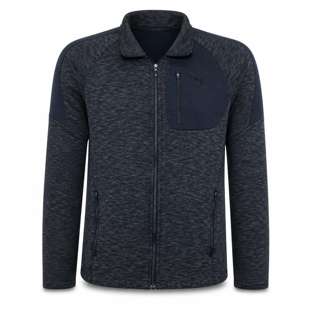 Puma Men's Black Medium Track Jacket Full Zip Polyester Sportswear