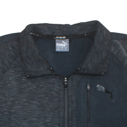 Puma Men's Black Medium Track Jacket Full Zip Polyester Sportswear