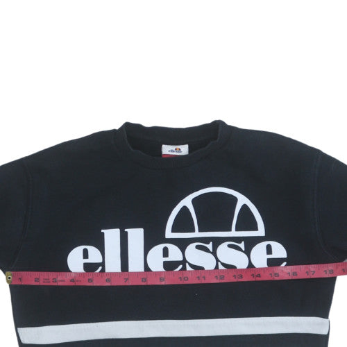 Womens UK Size 10 ellesse Black Pullover Sweatshirt