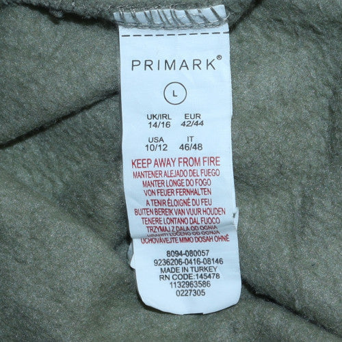 Womens UK Size L Primark Green Pullover Sweatshirt