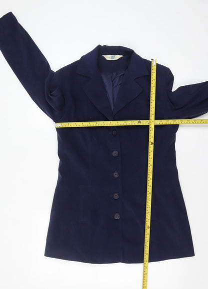 New Look Women's Blue Blazer Jacket UK 14 Lined Classic Style