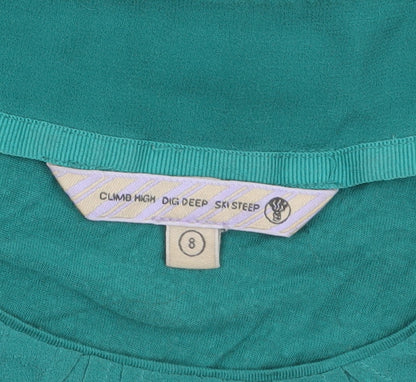 Rule the Water Women’s Green Lyocell Short Sleeve Scoop Neck Top Size 8