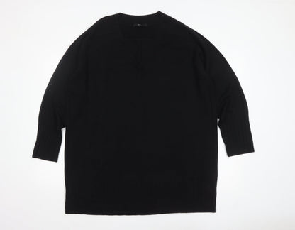 Next Mens Black XL V-Neck Acrylic Knit Jumper