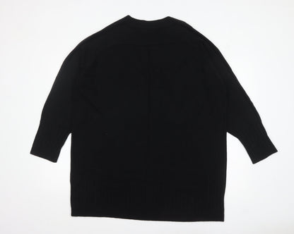 Next Mens Black XL V-Neck Acrylic Knit Jumper