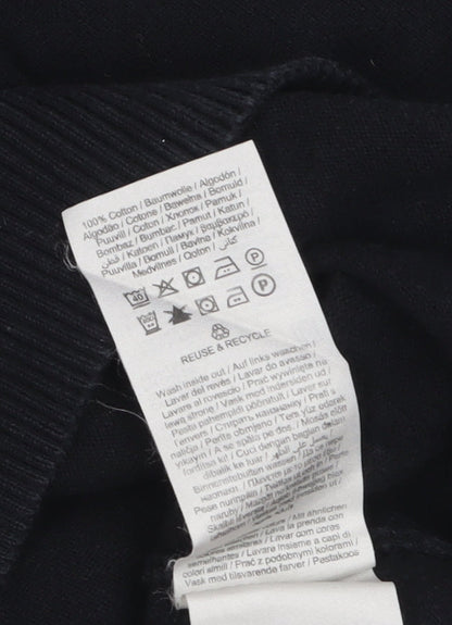 Jack & Jones Men's Black Cotton Crew Neck Pullover Jumper M