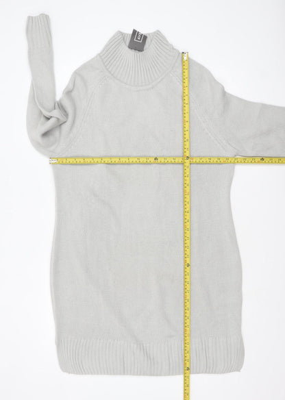 Womens UK Size 16 Avenue Grey Tunic Jumper