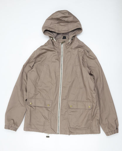 Cotton Traders Women Beige Hooded Anorak Jacket L
