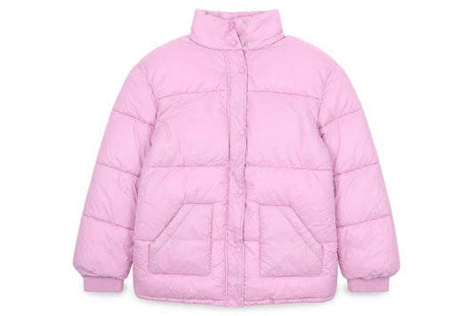 Influence Womens Pink Puffer Jacket UK 12 Winter Quilted Mid-Length Coat
