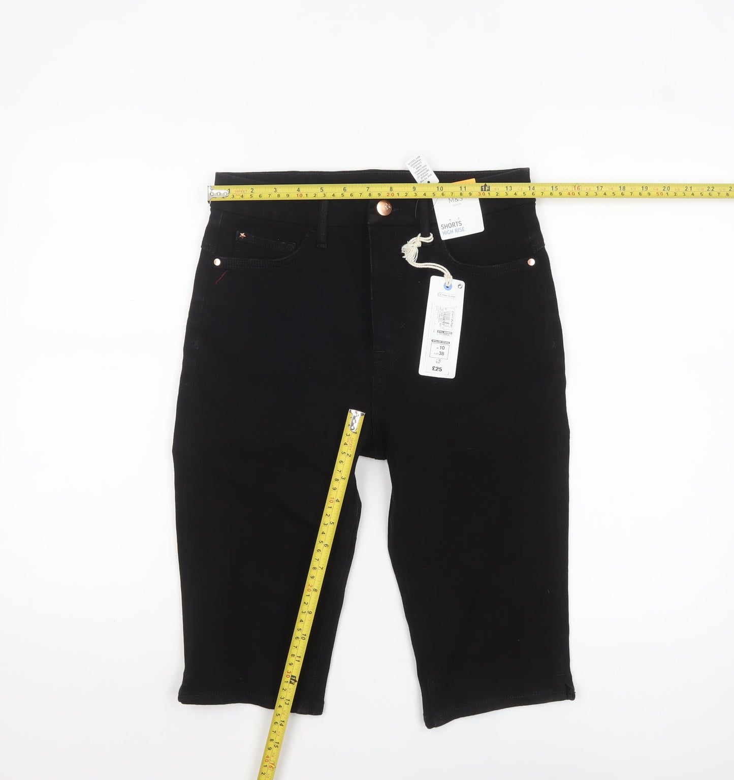 Womens UK Size 10 Marks and Spencer Slim Fit Bermuda Shorts
