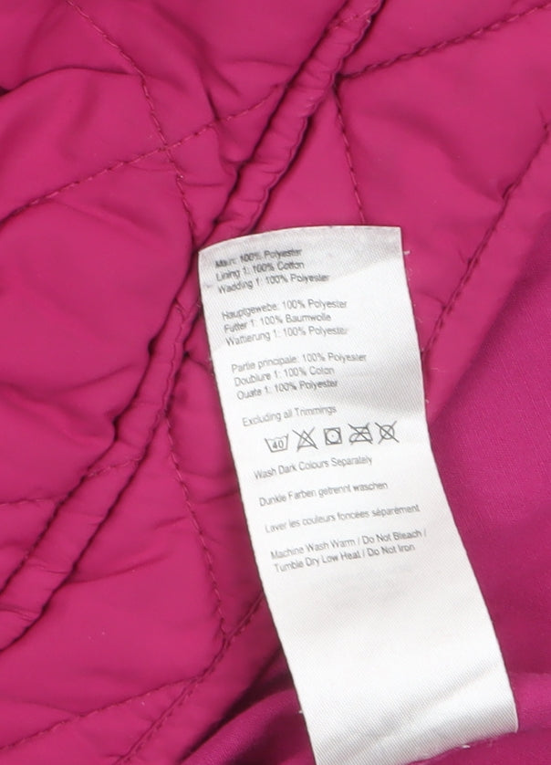 Joules Women's Pink Quilted Waistcoat Gilet UK 12 Sleeveless Outdoor