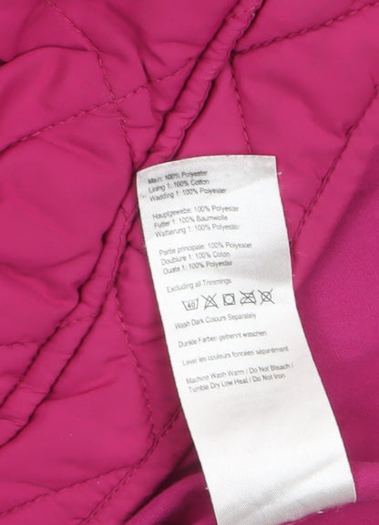 Joules Women's Pink Quilted Waistcoat Gilet UK 12 Sleeveless Outdoor