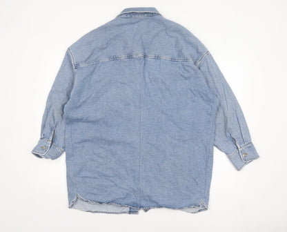 ASOS Women Blue Denim Relaxed Fit Jacket UK 18 Classic Casual