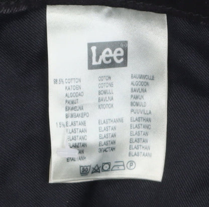 Lee Men's Black Daren Zip Fly Straight Regular Fit Jeans W38 L32