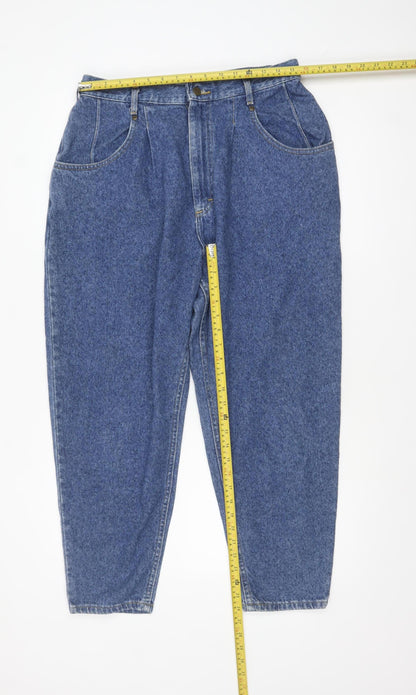 Lee Women's Blue High Rise Mom Jeans Size 16 Plus Denim Vintage