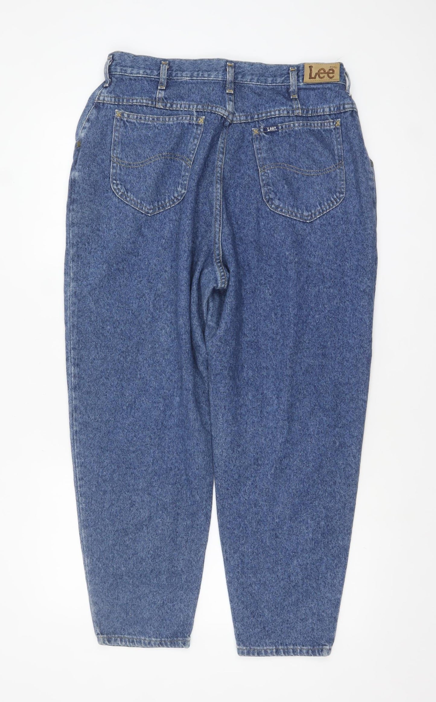 Lee Women's Blue High Rise Mom Jeans Size 16 Plus Denim Vintage