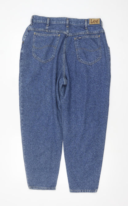 Lee Women's Blue High Rise Mom Jeans Size 16 Plus Denim Vintage