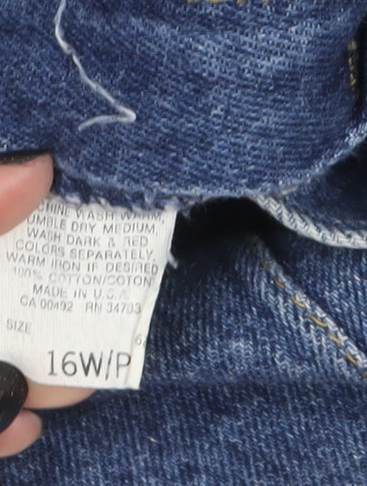Lee Women's Blue High Rise Mom Jeans Size 16 Plus Denim Vintage