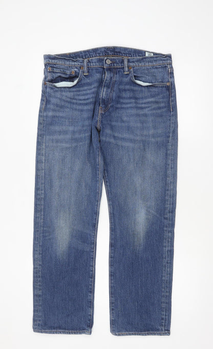 Levi's 504 Men's Blue Straight Leg Jeans W34 L30 Regular Fit